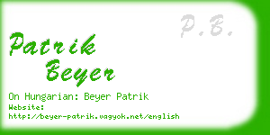 patrik beyer business card